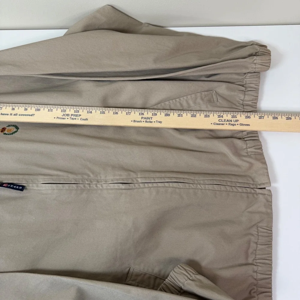 Vintage Chaps Ralph Lauren Mens XL Tan Harrington Jacket‎ Full Zip Plaid Lined